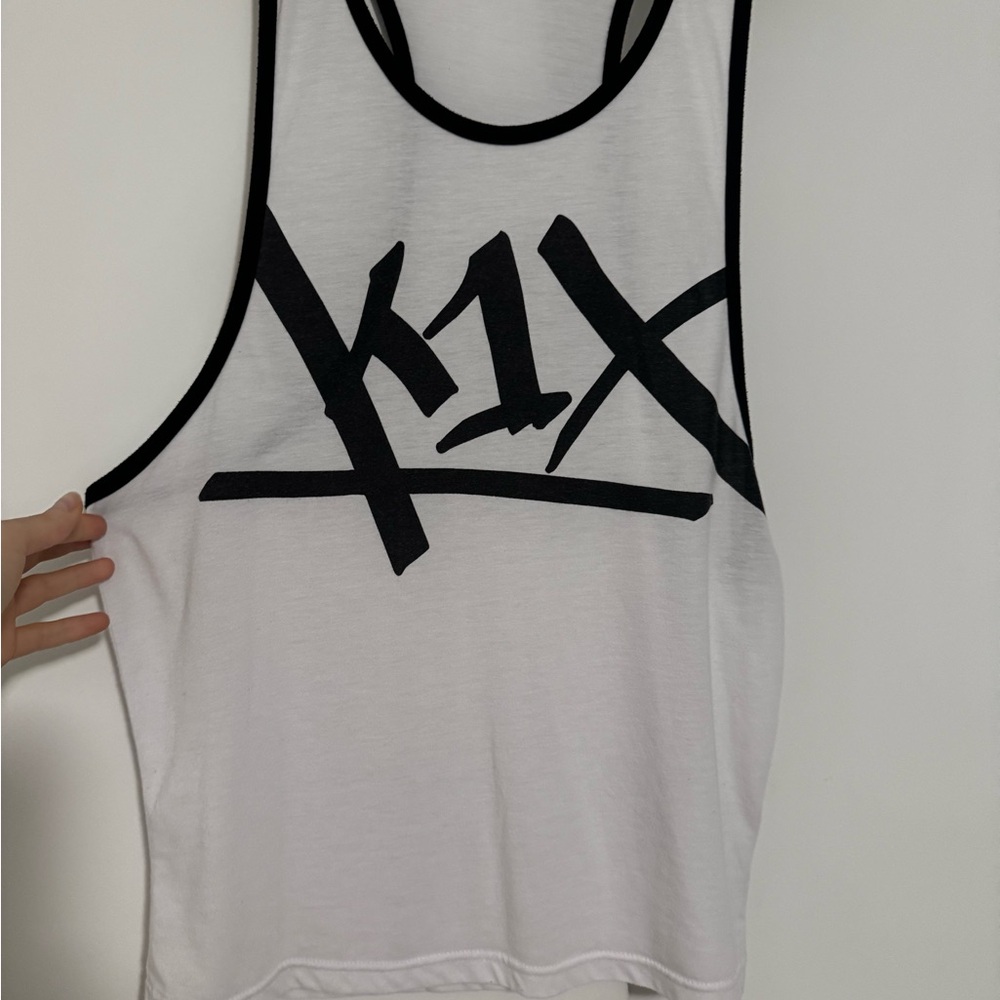 K1X White and Black basketball Top